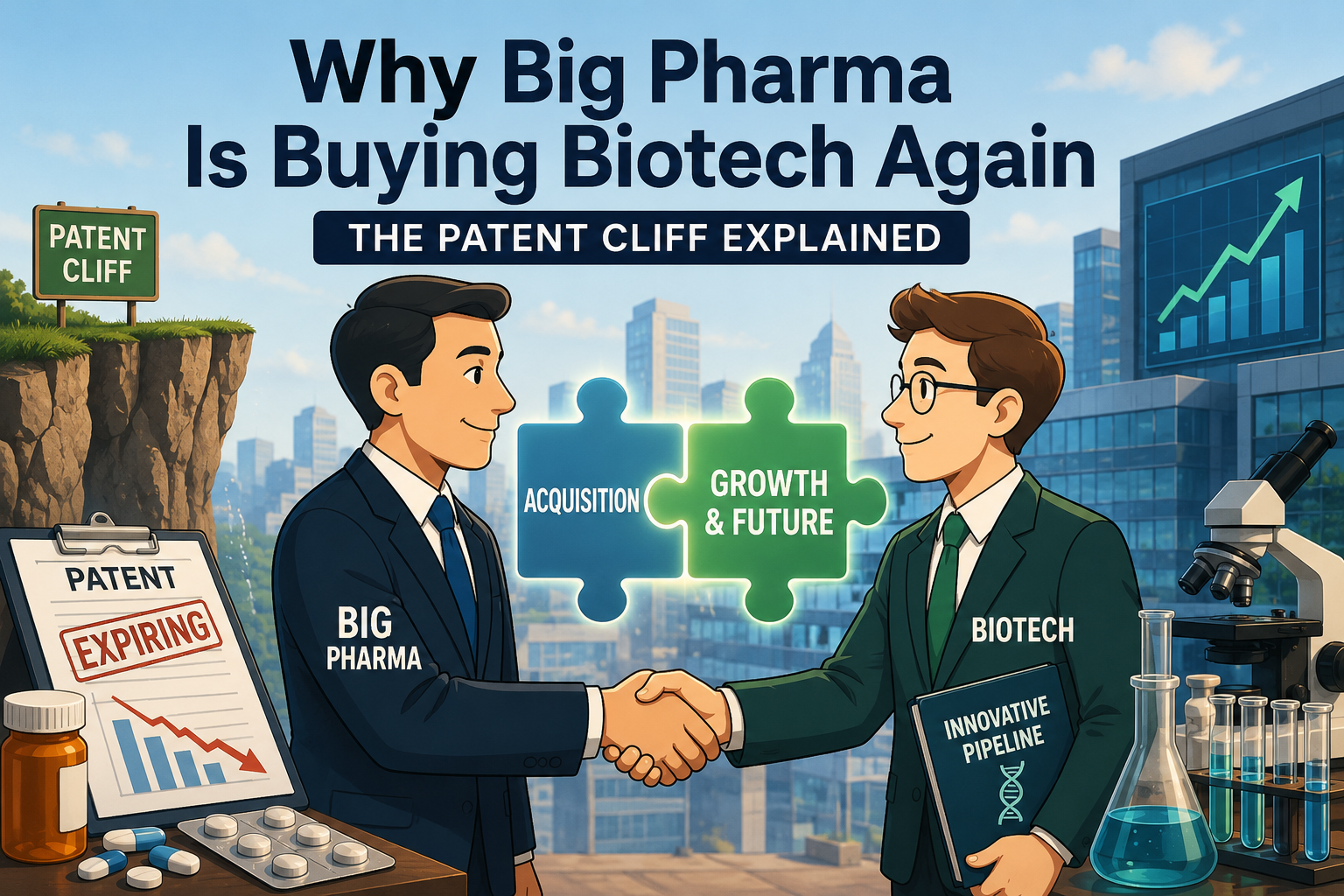 Why Big Pharma Is Buying Biotech Again: The Patent Cliff Explained