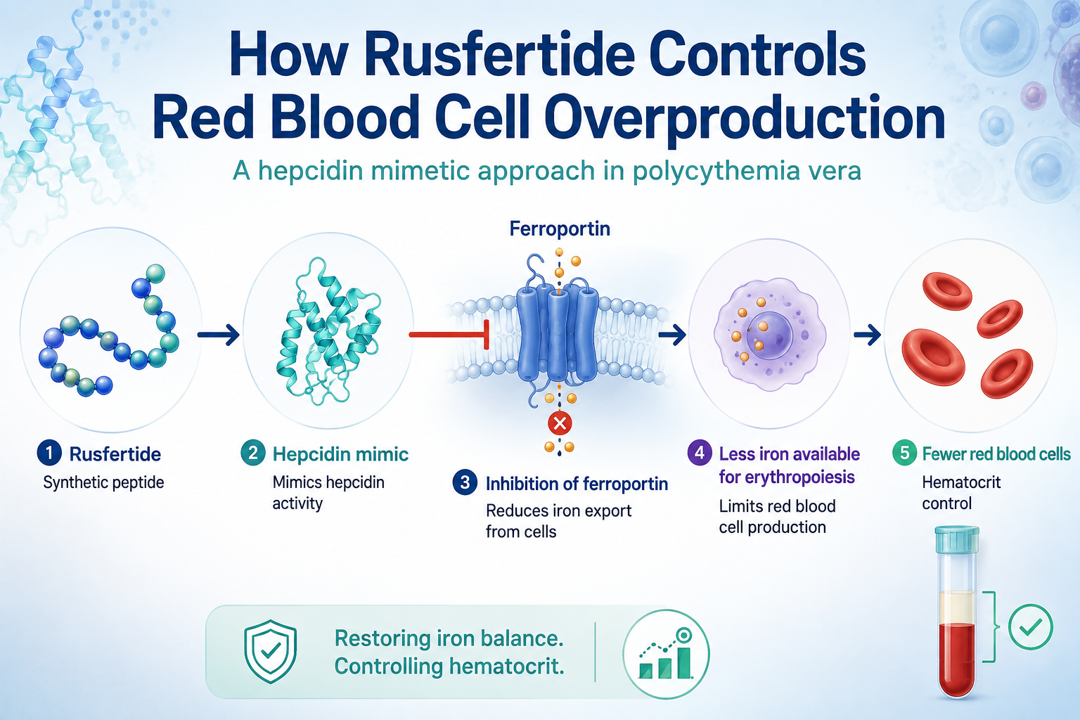 How Rusfertide Controls Red Blood Cell Overproduction in Polycythemia Vera