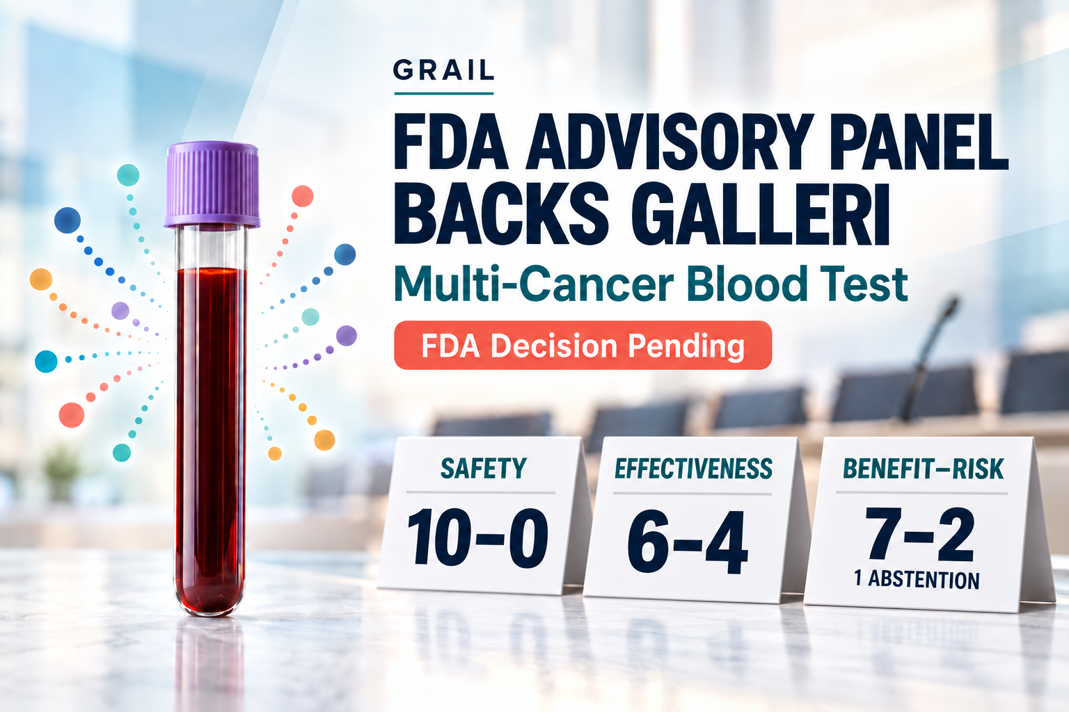 GRAIL’s Galleri Wins FDA Panel Backing for Multi-Cancer Blood Test